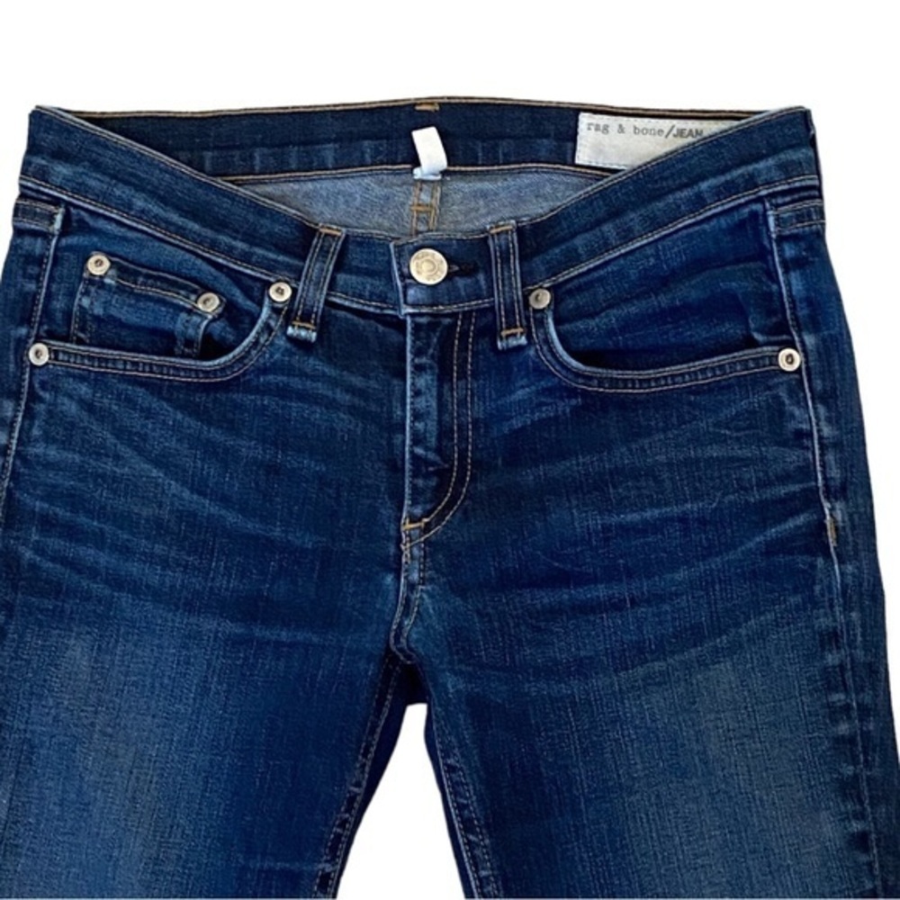 Rag & Bone Cate Mid Rise Skinny Jeans Blue Stretch Womens Size 25 - Picture 4 of 15